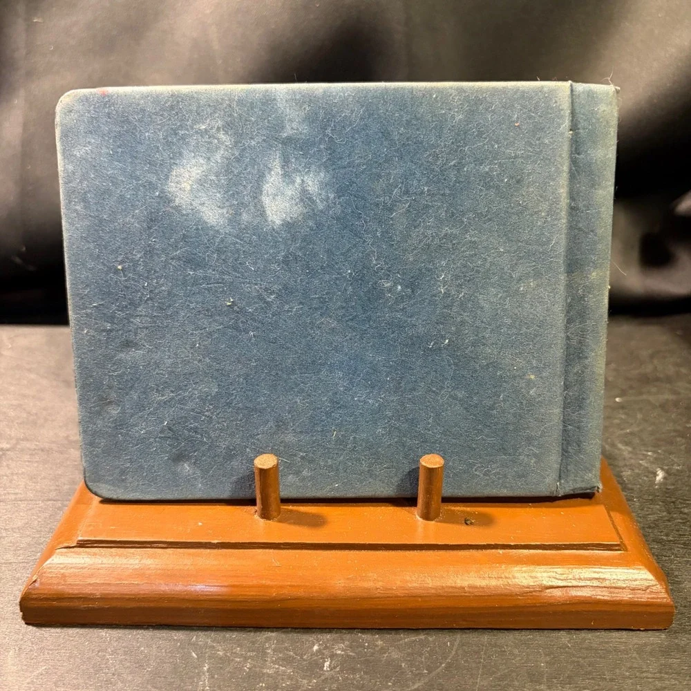 Vintage School Day Memories Autograph Book Blue Suede Central Grammar Ephemera